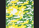 Camouflage green yellow white